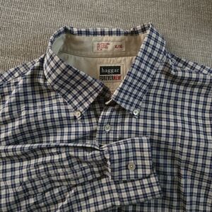 Haggar Men’s XL Plaid Button-Down Shirt | Preppy Workwear